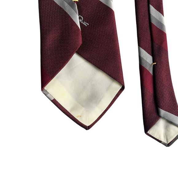 OSCAR DE LA RENTA Burgundy Silk Ties *Set of 2* - Picture 7 of 11